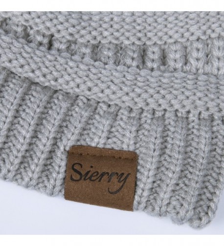 Sierry Stretch Cable Beanie Ribbed in Women's Skullies & Beanies