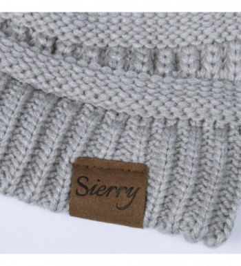 Sierry Stretch Cable Beanie Ribbed in Women's Skullies & Beanies