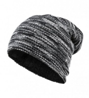 Unisex Knit Beanie Hats- EROKAY Winter Thick Warm Ski Cap Skull Caps For Men& Women - Grey - CQ186AM42LX