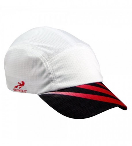 Headsweats Grid Race High Performance Running/Outdoor Sports Hat - Sublimated - White Sublimated Red/Black - CE11JCM2AV5