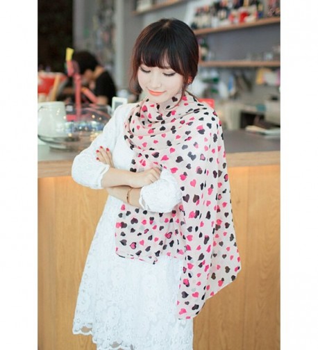 Aimery Womens Sweet Heart Chiffon in Fashion Scarves