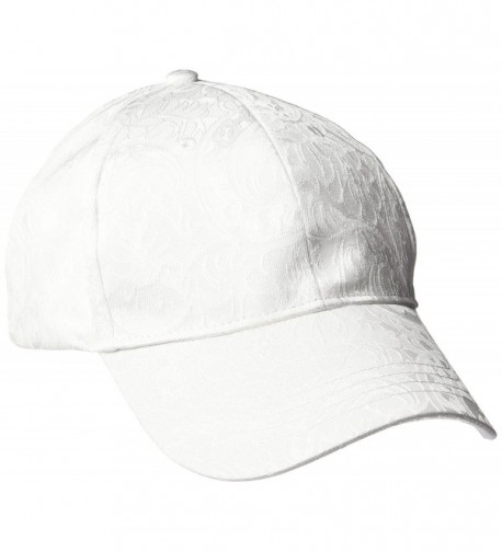 Collection XIIX Women's Lace Satin Baseball Cap - White - CV12O2XAODK