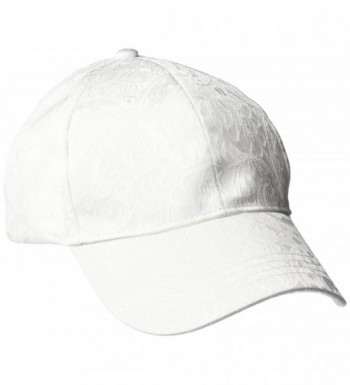 Collection XIIX Women's Lace Satin Baseball Cap - White - CV12O2XAODK