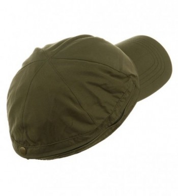 MG Zippered Flap Cap Olive W15S45A in Women's Sun Hats