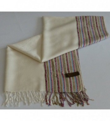 Cream Design Pashmina Pashminas Seconds in Wraps & Pashminas