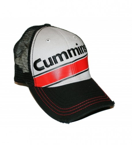 Cummins Diesel Engines Frayed Worn Look Trucker Mesh Cap - C317XDA8HYH