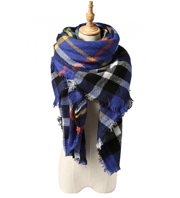 Spring fever Women Colorful Tartan Checked Plaid Shawl Soft Blanket Large Scarf - A08 - CS12LA0HH37