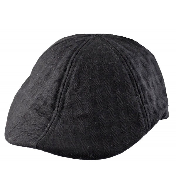 Plain Duckbill Ivy Newsboy Driving Cap Hat Black - C211V2Q665V