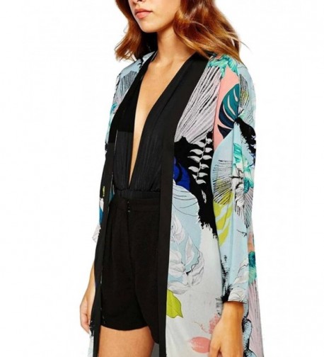 Creazy Printed Chiffon Kimono Cardigan