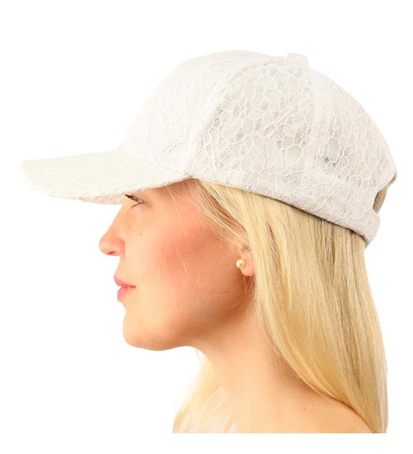 Everyday Lace Light Plain Blank Baseball Sun Visor Solid Ball Cap Dad Hat - White - CC17Z2ECU8N