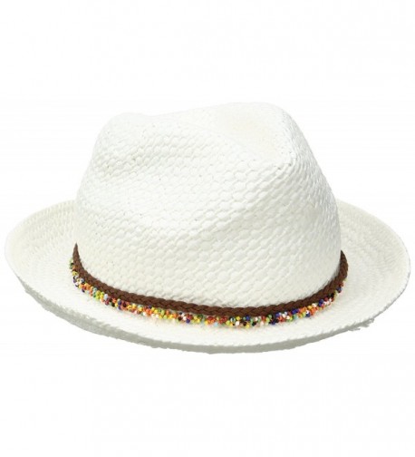 Steve Madden Women's Fedora with Sprinkle Beads - Ivory - CK12OCNEGIS