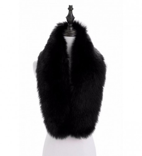 Womens Mens Winter Faux Fur Scarf Long Wrap Collar Shawl Shrug
