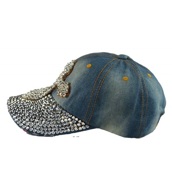 Woman Vintage Look Baseball W/Rhinestones Hat Printing snapback Cap ...