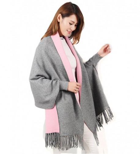 Stylish Blanket Sleeves Pashmina Reversible in Wraps & Pashminas