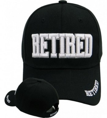 Retired Baseball Cap Fun Black White Hat for Retirees Dads Boss Co-Workers Party - CX12JBKEF25