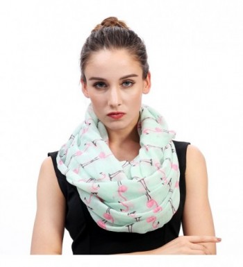 Lina & Lily Flamingo Print Women's Infinity Loop Scarf - CK11YQTJT2N