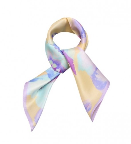 Neckerchief Square Scarves Floral Yellow