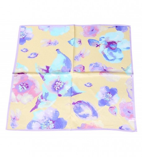 Neckerchief Square Scarves Floral Yellow in Fashion Scarves