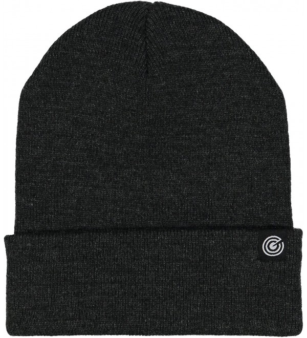 Evony Cuffed Beanie - Warm Daily Beanie Hat With Foldover Cuff - Stylish Colors - Charcoal Grey - CG12NA5FB7O