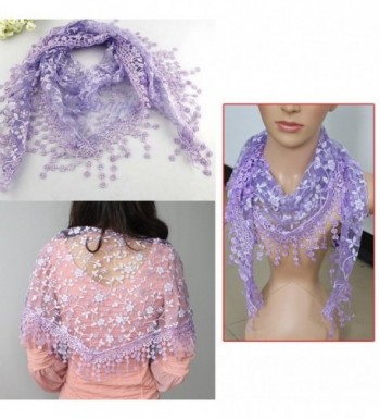 Fashion Triangle Floral Lightweight purple in Fashion Scarves