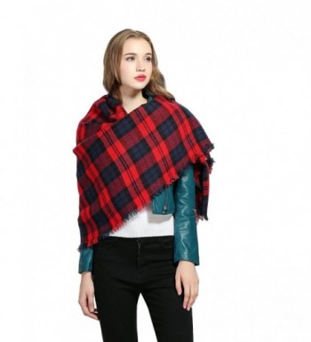 Luxina Large Tartan Square Pashmina