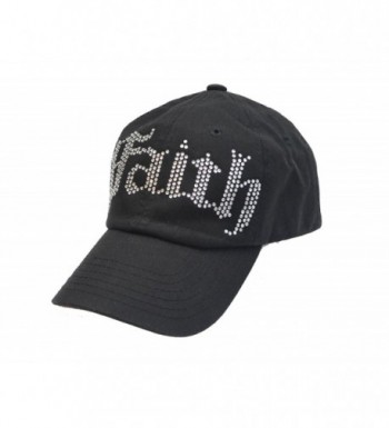 Faith Sparkling Crystal Rhinestone Trendy Baseball Hat - CI113DDUIH3