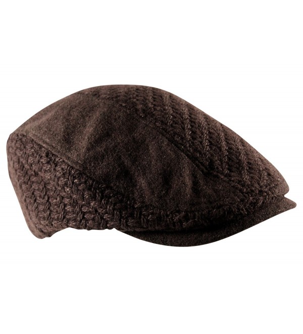 Mens Waffle Knit Woven Flat Cap Hat Newsboy Gatsby Baker Boy Wool Mix ...