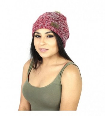 Cable Knit Beanie Stretch Winter