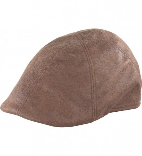 Henschel Faux Leather Ivy Scally Cap 6 Panel Driver 6216 - C6115VN7L7X