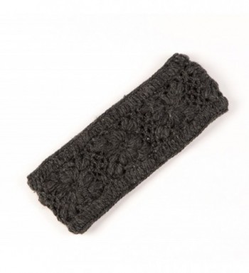 Nirvanna Designs HB08 Crochet Multi Headband with Fleece - Charcoal - CG11H7REXG3