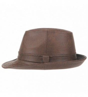 WITHMOONS Indiana Leather Fedora LD3278