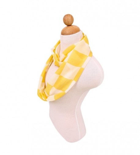 Chiffon Checked Infinity Fashion Yellow