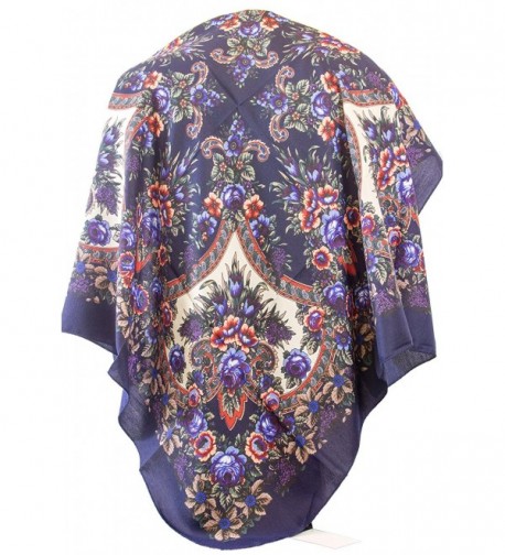 Floral Pattern Eastern European Style Fashion Square Scarf 40`` X 40`` w\o fringes. - Style G - CU184R2GQZO