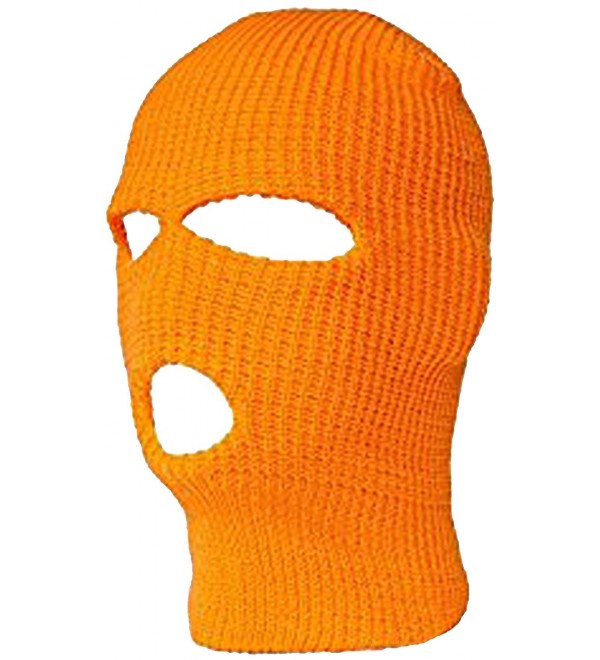 ORANGE FACE MASK Hi-Vis Full Skull Cap Beanie Hunting Safety Winter - C112O9XQN0L