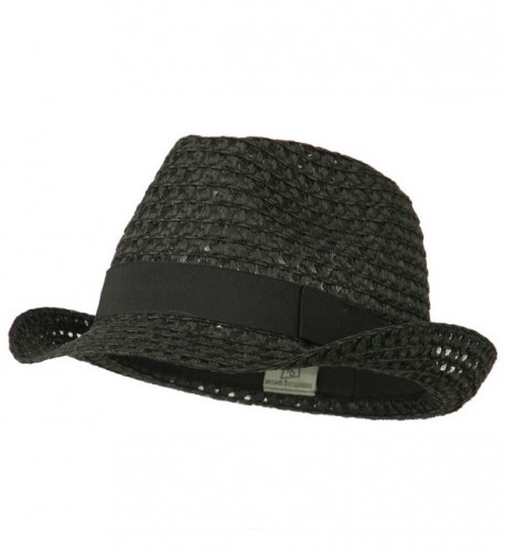 Australian Design Vented Fedora Hat - Black - C211VSYG2Y7