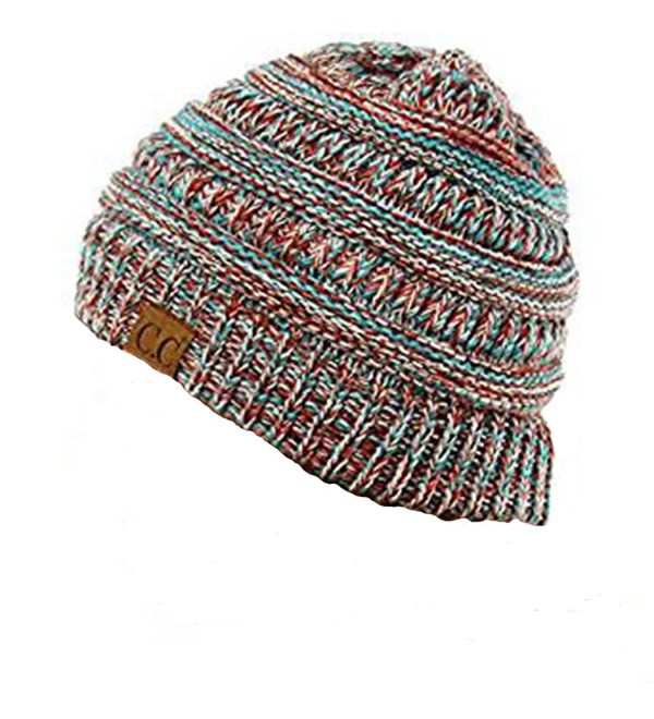 CC Womens Multicolor Warm Slouchy Cable Knit Beanie Skull Cap - Burgundy - CY12MY56UTK