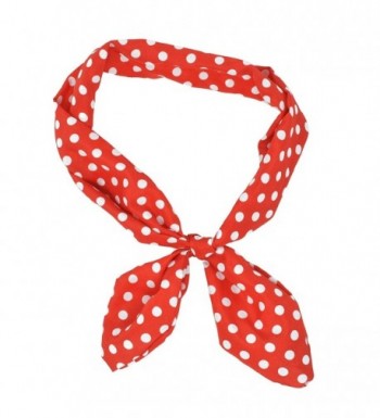 Lux Accessories Red White Polka Dot Tie Headband Head Band - C911V2MAYON