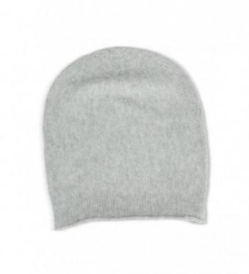 Fishers Finery Women's 100% Pure Cashmere Slouchy Beanie - Pebble - CL11PCM5CCJ