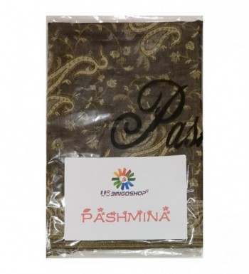 USBingoshop Elegant Cashew Pashmina 12 Brown in Wraps & Pashminas