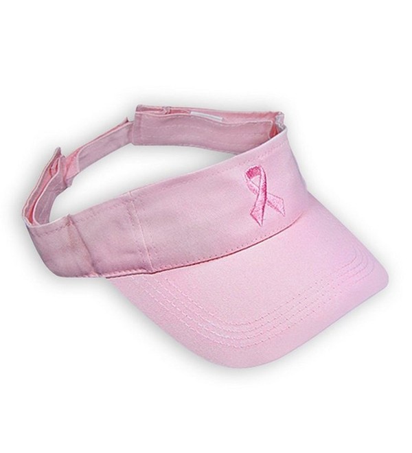 Breast Cancer Awareness Pink Ribbon Visor - Pink - CB12KBTJ7E1
