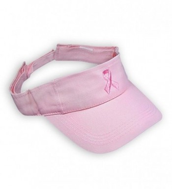 Breast Cancer Awareness Pink Ribbon Visor - Pink - CB12KBTJ7E1