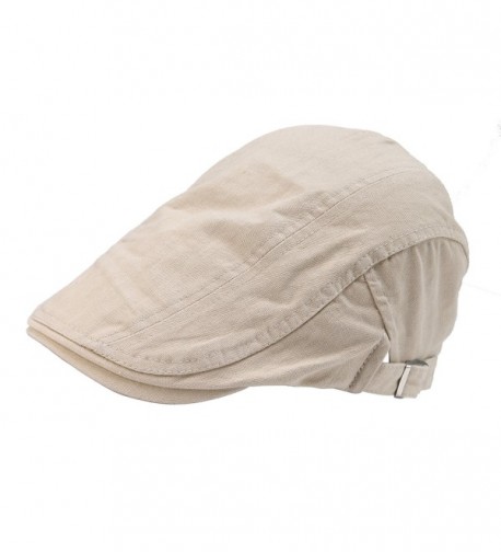 MuYiTai Unisex Cotton Flat IVY Gatsby newsboy Driving Hat Cap Beret For Men Women - Beige - C6185HZR75Z