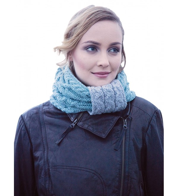 Ladies Irish Two Tone Wool Snood Scarf - CK12MZ1IGBF