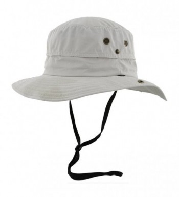 Mens Safari Sun Hat Wide Brim + Strap - Packable Crushable - CP127A8Z7QH