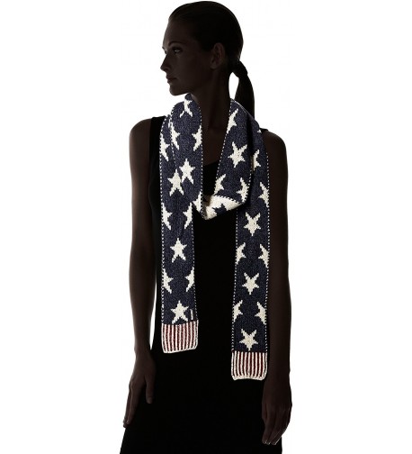 Luks Womens America Skinny Scarf Stars in Fashion Scarves