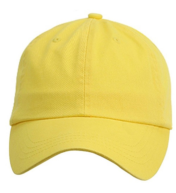 Low Profile Velcro Adjustable Cotton Twill Cap Yellow One Size - CI1281GPP0L