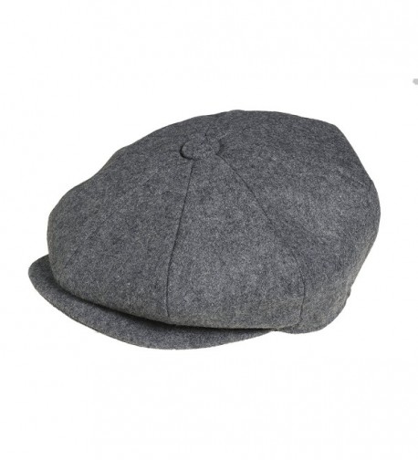 Peaky Blinders Men's 8 Piece 'newsboy' Style Flat Cap Wool - Grey - CT188LCG49M