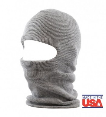 The Hat Depot Made in USA Unisex Thick and Long Face Ski Mask Winter Beanie - Grey - CL12NEMNP70