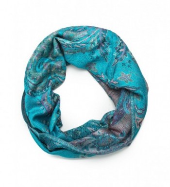 Bohomonde- Ramaya Infinity Scarf- Richly Colored Rare Infinity Pashmina Scarf - Turquoise/Lavendar - CZ1842W09GN