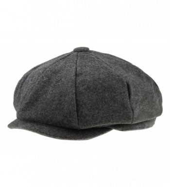 Classic 8 Panel Wool Tweed Newsboy Gatsby Ivy Cap Golf Cabbie Driving Hat - 61 - CN12NG9GEG7